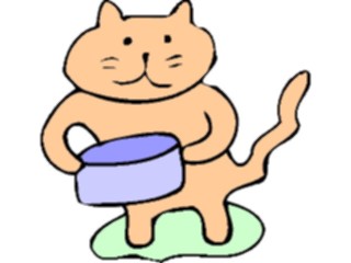Sticker Custom Preview Image #018268 Animals Cartoons Cat Bowl06
