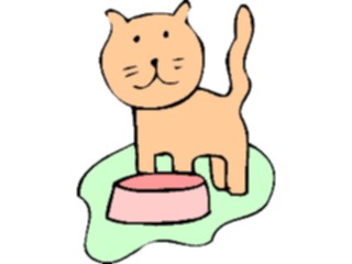 Sticker Custom Preview Image #018269 Animals Cartoons Cat Bowl07