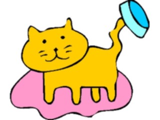 Sticker Custom Preview Image #018271 Animals Cartoons Cat Bowl09