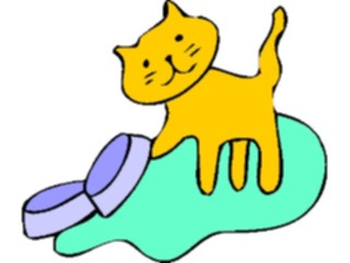 Sticker Custom Preview Image #018272 Animals Cartoons Cat Bowl10