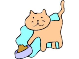 Sticker Custom Preview Image #018273 Animals Cartoons Cat Bowl11