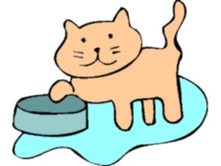 Sticker Custom Preview Image #018276 Animals Cartoons Cat Bowl14