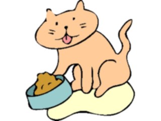 Sticker Custom Preview Image #018277 Animals Cartoons Cat Bowl15