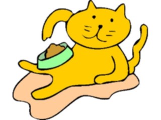 Sticker Custom Preview Image #018280 Animals Cartoons Cat Bowl18