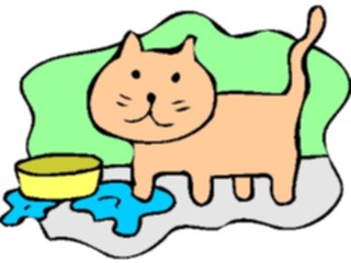 Sticker Custom Preview Image #018282 Animals Cartoons Cat Bowl20