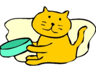 Sticker Custom Preview Image #018283 Animals Cartoons Cat Bowl21