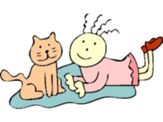 Sticker Custom Preview Image #018290 Animals Cartoons Cat Child02