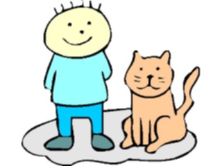 Sticker Custom Preview Image #018292 Animals Cartoons Cat Child04