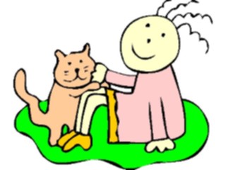 Sticker Custom Preview Image #018301 Animals Cartoons Cat Child13