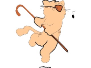 Sticker Custom Preview Image #018312 Animals Cartoons Cat Dancing