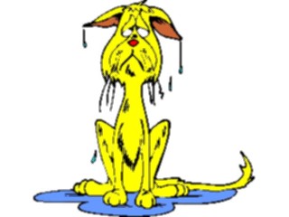 Sticker Custom Preview Image #018318 Animals Cartoons Cat Drenched