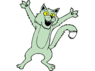 Sticker Custom Preview Image #018325 Animals Cartoons Cat Excited