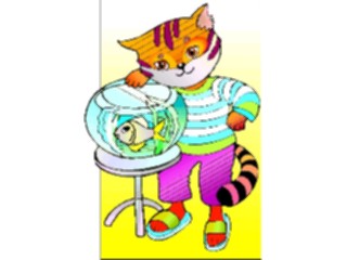 Sticker Custom Preview Image #018342 Animals Cartoons Cat Fish2