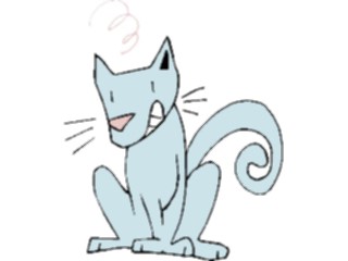 Sticker Custom Preview Image #018367 Animals Cartoons Cat Grinning