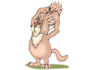 Sticker Custom Preview Image #018368 Animals Cartoons Cat Grooming