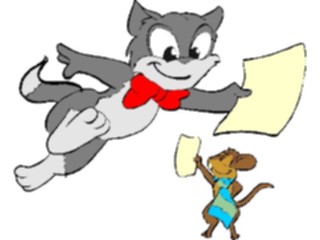 Sticker Custom Preview Image #018413 Animals Cartoons Cat Mouse8