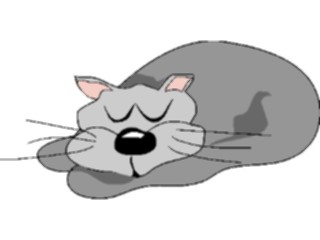 Sticker Custom Preview Image #018419 Animals Cartoons Cat Napping1