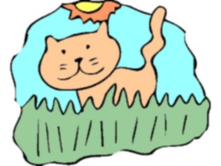 Sticker Custom Preview Image #018435 Animals Cartoons Caton Grass3