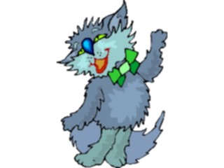 Sticker Custom Preview Image #018442 Animals Cartoons Cat Performing