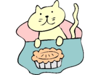 Sticker Custom Preview Image #018443 Animals Cartoons Cat Pie