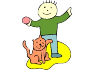 Sticker Custom Preview Image #018444 Animals Cartoons Cat Playing1