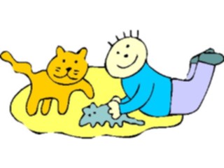 Sticker Custom Preview Image #018446 Animals Cartoons Cat Playing3