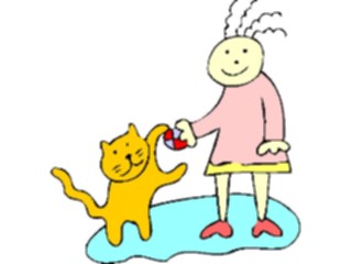 Sticker Custom Preview Image #018448 Animals Cartoons Cat Playing5