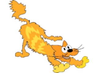 Sticker Custom Preview Image #018451 Animals Cartoons Cat Playing Fetch