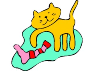 Sticker Custom Preview Image #018504 Animals Cartoons Cat Sock