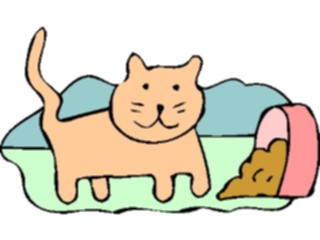 Sticker Custom Preview Image #018506 Animals Cartoons Cat Spilled2