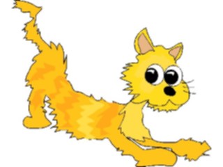 Sticker Custom Preview Image #018515 Animals Cartoons Cat Stretching2
