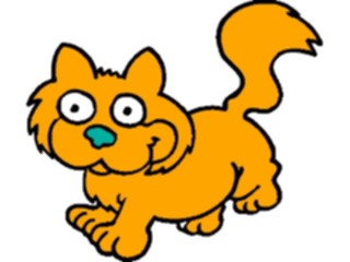 Sticker Custom Preview Image #018530 Animals Cartoons Cat Walking1