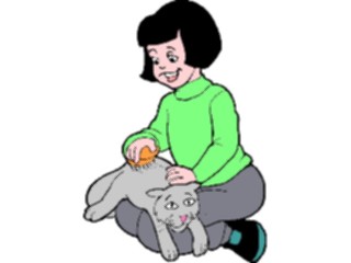 Sticker Custom Preview Image #018553 Animals Cartoons Catwith Owner2