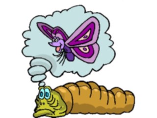 Sticker Custom Preview Image #018584 Animals Cartoons Caterpillar Dreaming