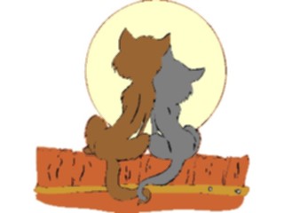 Sticker Custom Preview Image #018598 Animals Cartoons Catson Fence