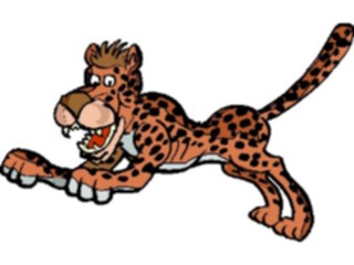 Sticker Custom Preview Image #018607 Animals Cartoons Cheetah Leaping