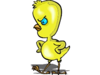 Sticker Custom Preview Image #018621 Animals Cartoons Chick Angry1