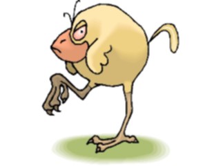 Sticker Custom Preview Image #018624 Animals Cartoons Chick Cautious