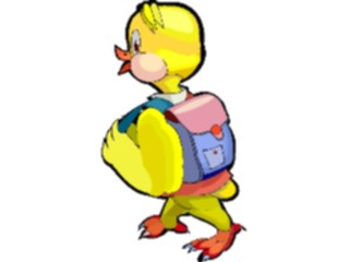 Sticker Custom Preview Image #018645 Animals Cartoons Chick Student