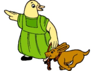 Sticker Custom Preview Image #018670 Animals Cartoons Chicken Dog