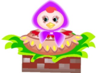 Sticker Custom Preview Image #018678 Animals Cartoons Chickenin Bonnet