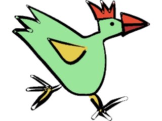 Sticker Custom Preview Image #018685 Animals Cartoons Chicken Running