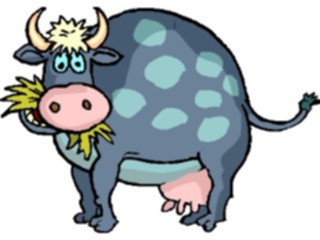 Sticker Custom Preview Image #018763 Animals Cartoons Cow Eating4