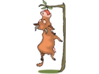 Sticker Custom Preview Image #018774 Animals Cartoons Cowin Tree
