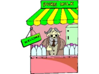 Sticker Custom Preview Image #018780 Animals Cartoons Cow Milk Vendor