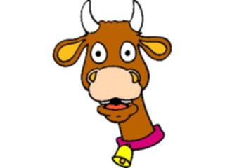 Sticker Custom Preview Image #018791 Animals Cartoons Cow Shocked
