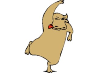 Sticker Custom Preview Image #018794 Animals Cartoons Cow Stretching