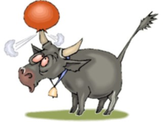 Sticker Custom Preview Image #018797 Animals Cartoons Cowwith Ball