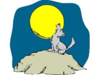 Sticker Custom Preview Image #018806 Animals Cartoons Coyote Howling1