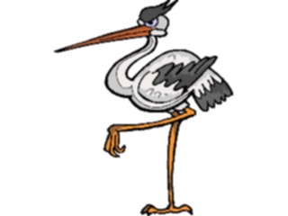 Sticker Custom Preview Image #018829 Animals Cartoons Crane